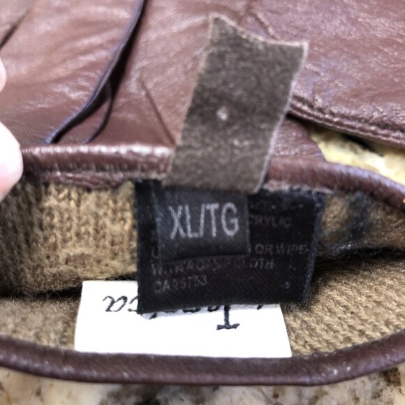 Size XL Jessica Women’s Leather Gloves Brown Acrylic Lining READ BELOW CN - Picture 5 of 12